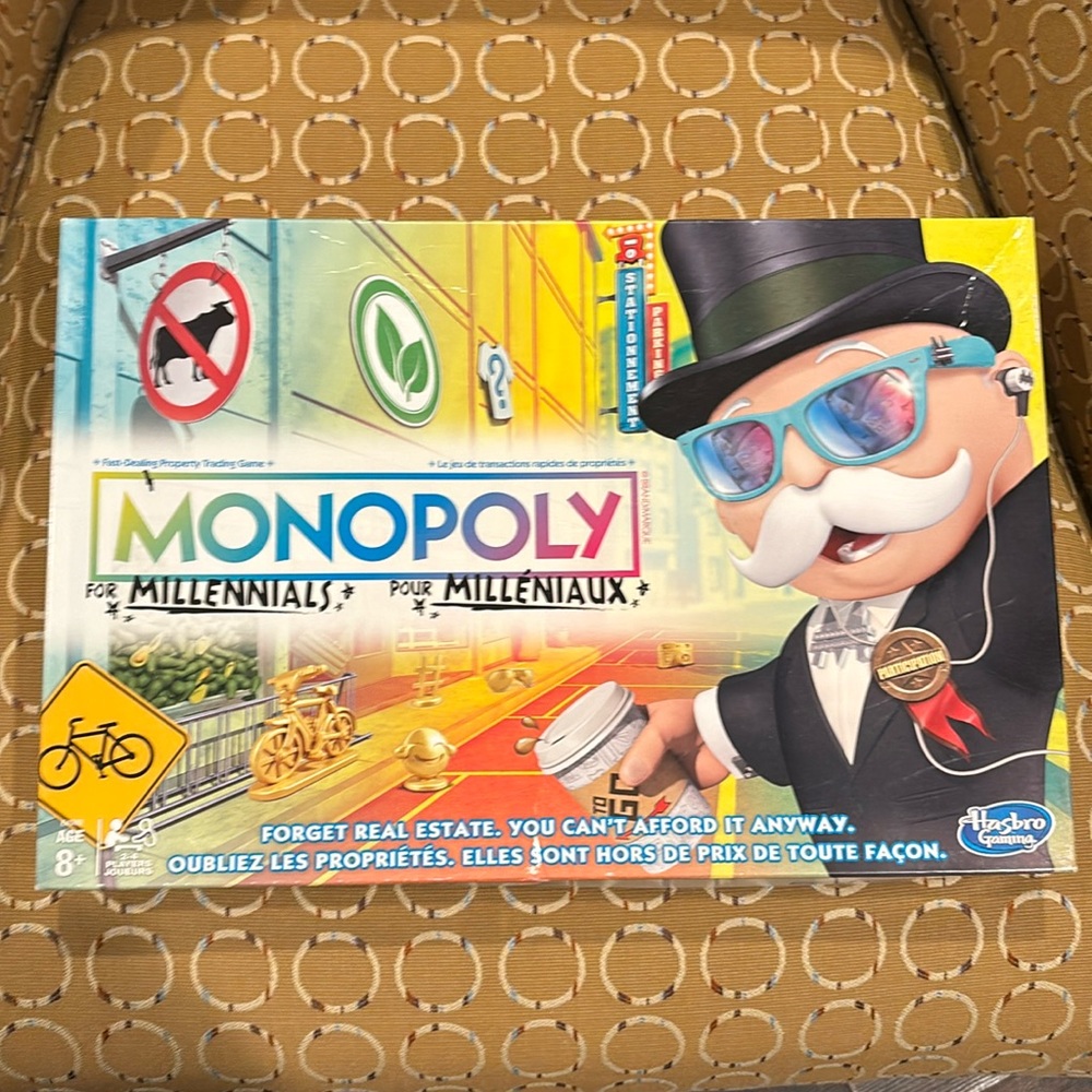 Hasbro Board Game Millennial Monopoly English and French Version